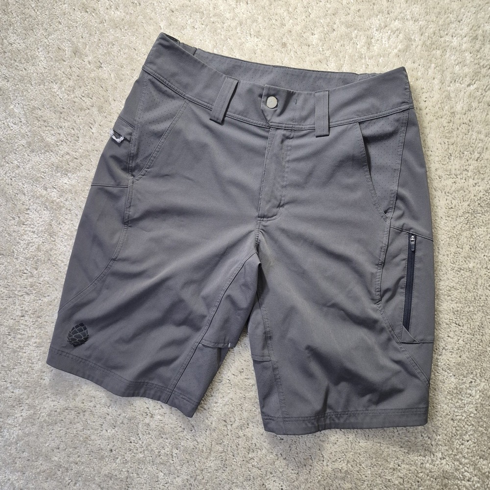 Stio OPR Biking Shorts Mens 30 Gray Performance Stretch 11 Inch Hiking Outdoors